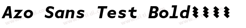 Azo Sans Test Bold字体转换